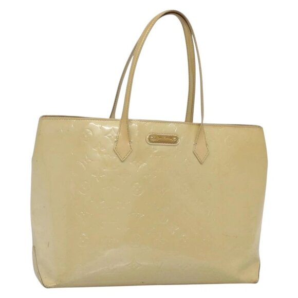 LOUIS VUITTON Monogram Vernis Wilshire MM Hand Bag Broncorail M91441 Auth 134792 - Picture 1 of 15
